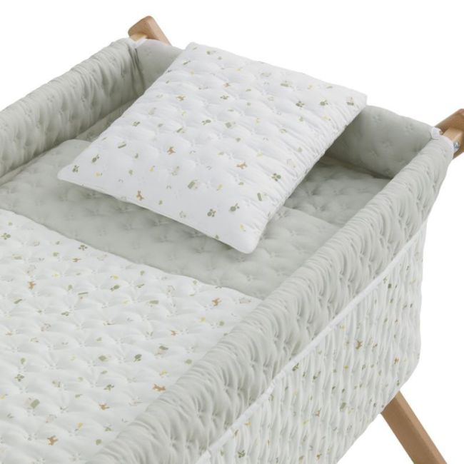 Minicuna Scherenholz Haus Mint/Natur 55X87X74 Cm