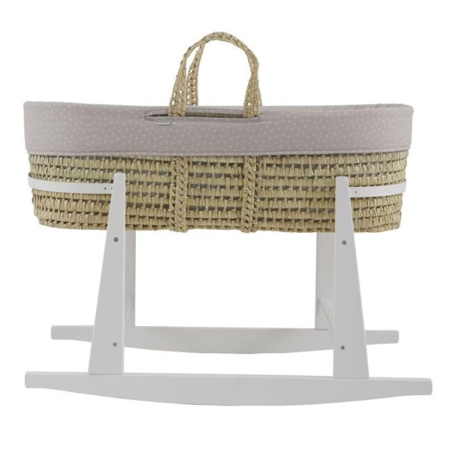 Culla Imbottita Palma + Piede M.Blanco Abete Beige/Bianco 39X80X25 Cm