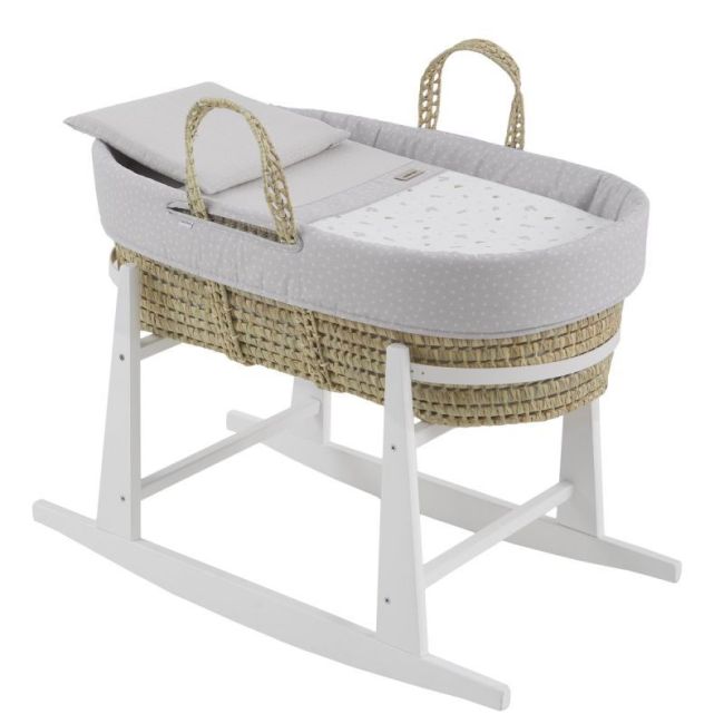 Culla Imbottita Palma + Supporto M.Blanco Ardi Grigio/Bianco 39X80X25 Cm