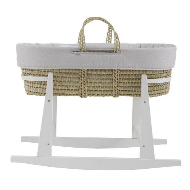 Culla Imbottita Palma + Supporto M.Blanco Ardi Grigio/Bianco 39X80X25 Cm