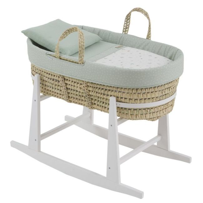 Culla Imbottita Palma + Piede M.Blanco Ardi Verde/Bianco 39X80X25 Cm