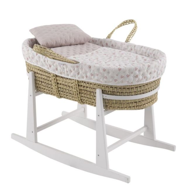 Culla Imbottita Palma + Gambe M.Blanco Ramo Rosa 39X80X25 Cm