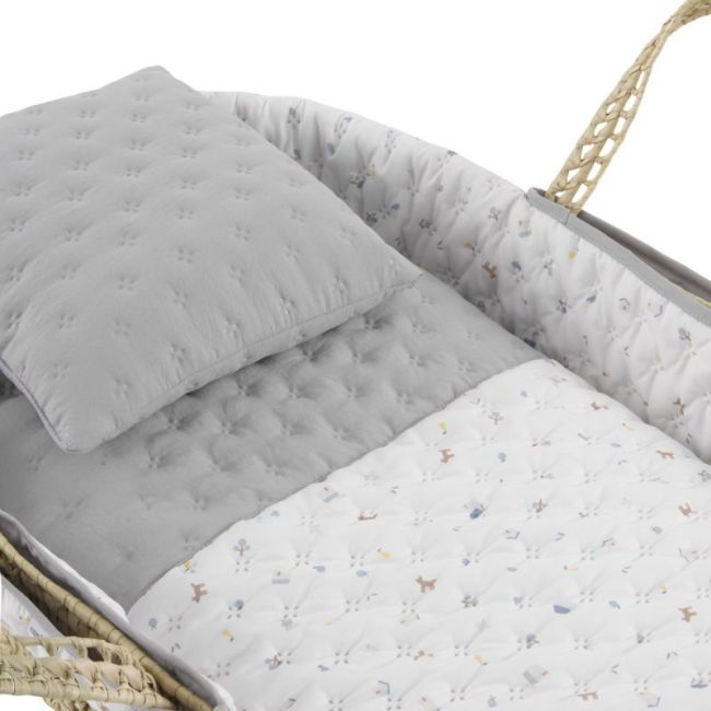 Culla Imbottita + Supporto M.Blanco House Blu 39X80X25 Cm
