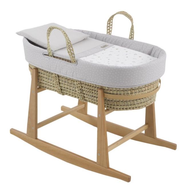 Culla Palma Imbottita + Gamba M.Naturale Ardi Grigio/Naturale 39X80X25 Cm