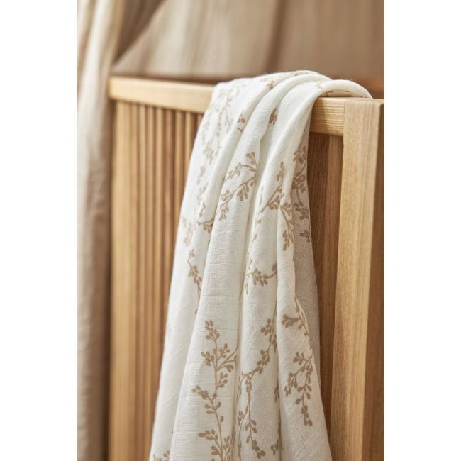 Großes Musselin Packung von 2 120X120 Cm Me-Branches Sand