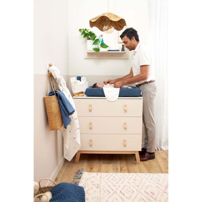 Großes Musselin Packung von 2 120X120 Cm Me-Moon Indigo