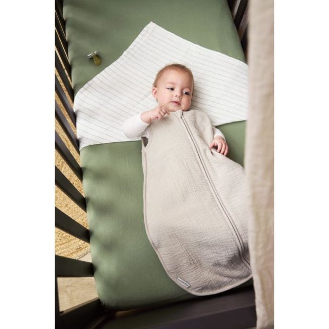 Sac de Couchage Sans Manches Doublé Mousseline Lavée Tog 2 70 Cm Me-Uni Greige