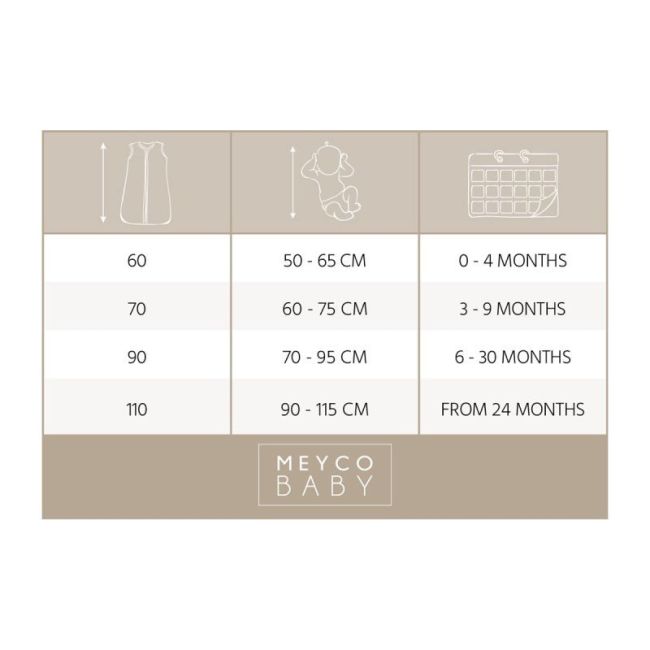 Sac de Couchage Sans Manches Doublé Mousseline Lavée Tog 2 70 Cm Me-Uni Greige