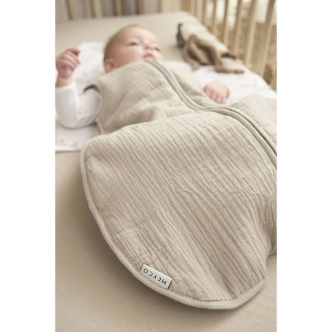 Sac de Couchage Sans Manches Doublé Mousseline Lavée Tog 2 70 Cm Me-Uni Sand