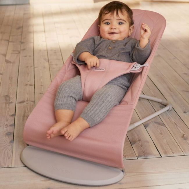 Amaca Bliss Babybjorn Tessuto Intrecciato Imbottito Petalo Rosa Palo