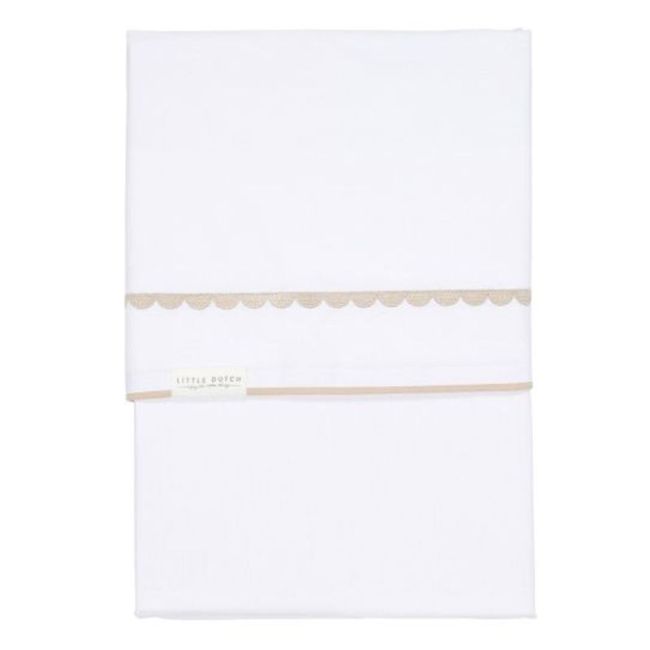 Lenzuolo Culla Ricamato Beige