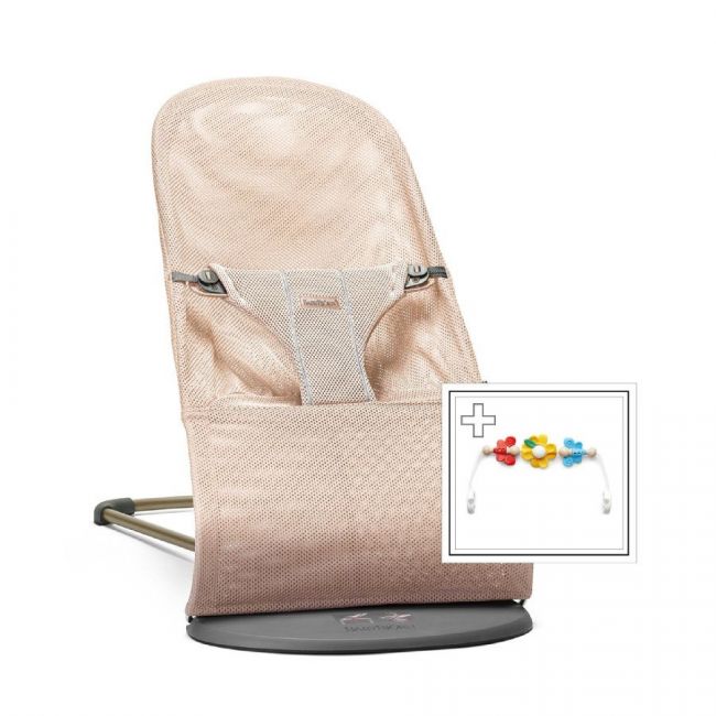 Wippe Bliss Pink Pearl 3D Mesh + Spielzeug Flying Friends
