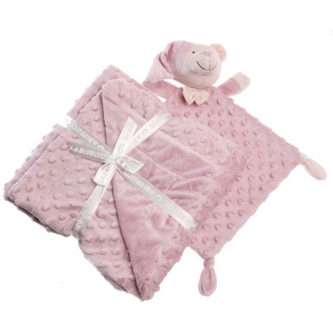 Set Decke und DouDou in Rosa