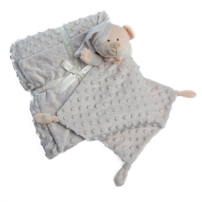 Set Decke und Schnuffeltuch Grau