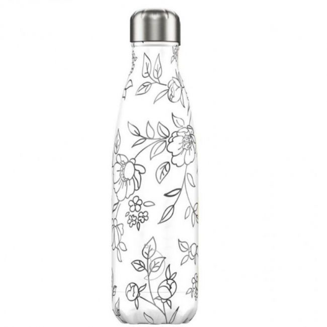 Flasche Zeichnung Blumen 500ml