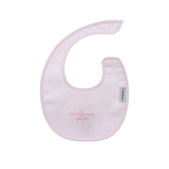 Lätzchen Rund Mit Klettverschluss Pio Pio Rosa 16X19 Cm CAMBRASS - 1
