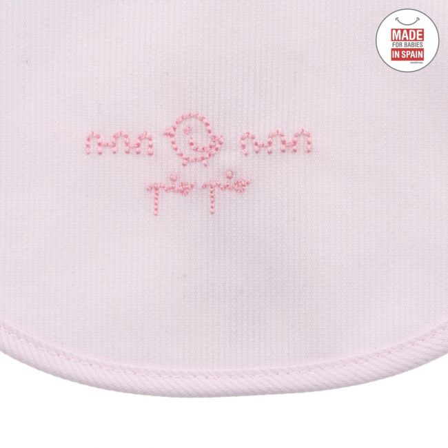 Lätzchen Rund Mit Klettverschluss Pio Pio Rosa 16X19 Cm CAMBRASS - 3