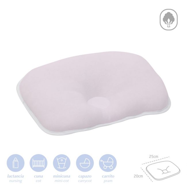 Cuscino da braccio 25x20 cm liscio e rosa CAMBRASS - 1