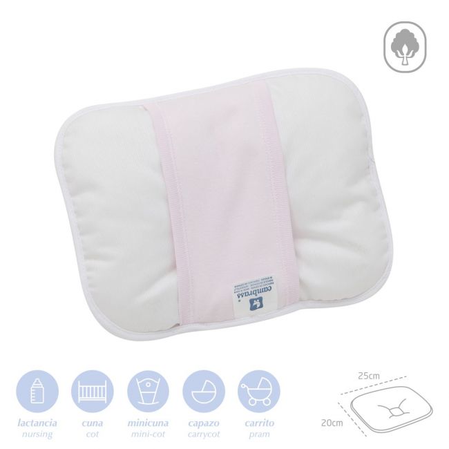 Cuscino da braccio 25x20 cm liscio e rosa CAMBRASS - 2